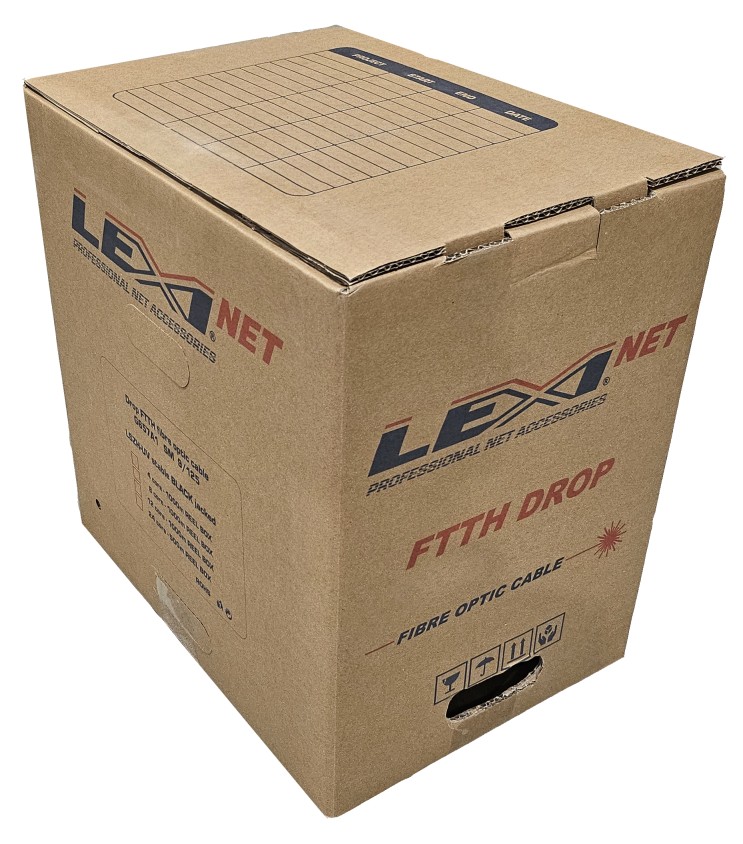 DROP LEXI FTTx 4 optická vlákna singlemode 9/125, G.657A1 BLACK LSZH