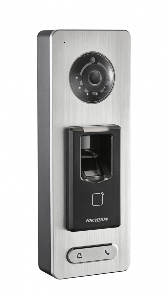 DS-K1T501SF IP interkom/vstupní terminál se čtečkou Mifare karet a otisků prstů