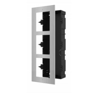 DS-KD-ACF3/S 3-rámeček interkomu pro zápustnou montáž; nerez