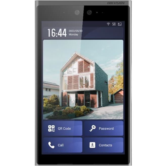 DS-KD9633-WBE6 IP dveřni interkom s rozpoznáním obličeje; 10" dotykový displej; čtečka Mifare karet, Wi-Fi, Bluetooth