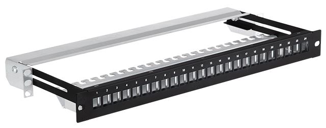LEXI-Net Patch panel 24 portů neosazený 1U pro UTP/ FTP - výsuvný