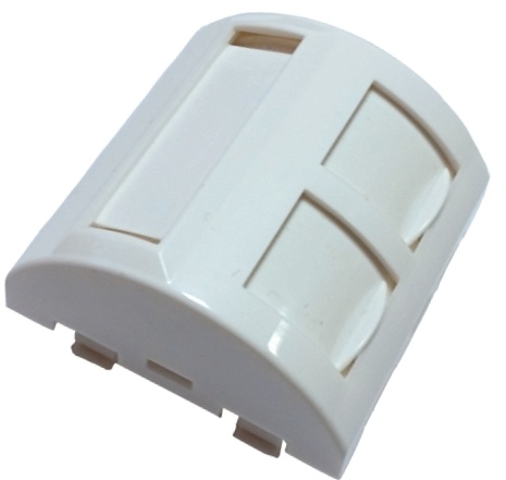 Modul pro 2x keystone 45x45mm s prachovkou oblý