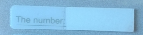 Náhradní jmenovka/štítek pro 1tlač. pro 1-tlač. videotelefon Hikvision DS-KV8102-IM