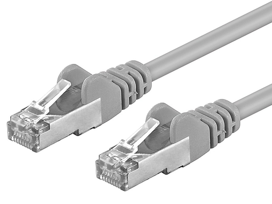 Premiumcord Patch kabel CAT 6a S-FTP,RJ45-RJ45,LSOH, AWG 26/7 0,25m šedá