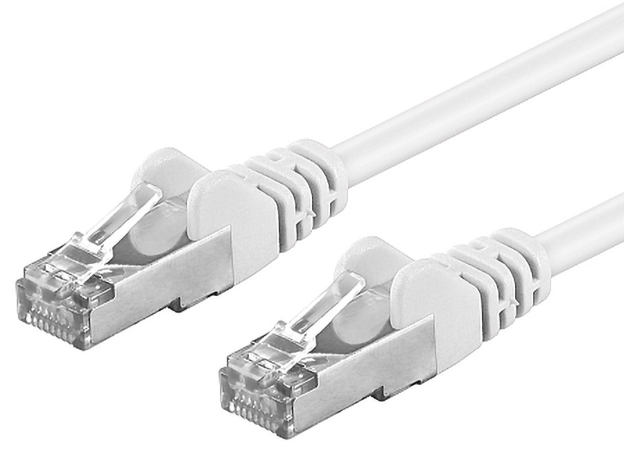 Premiumcord Patch kabel CAT6a S-FTP, RJ45-RJ45, AWG 26/7 0,5m bílá