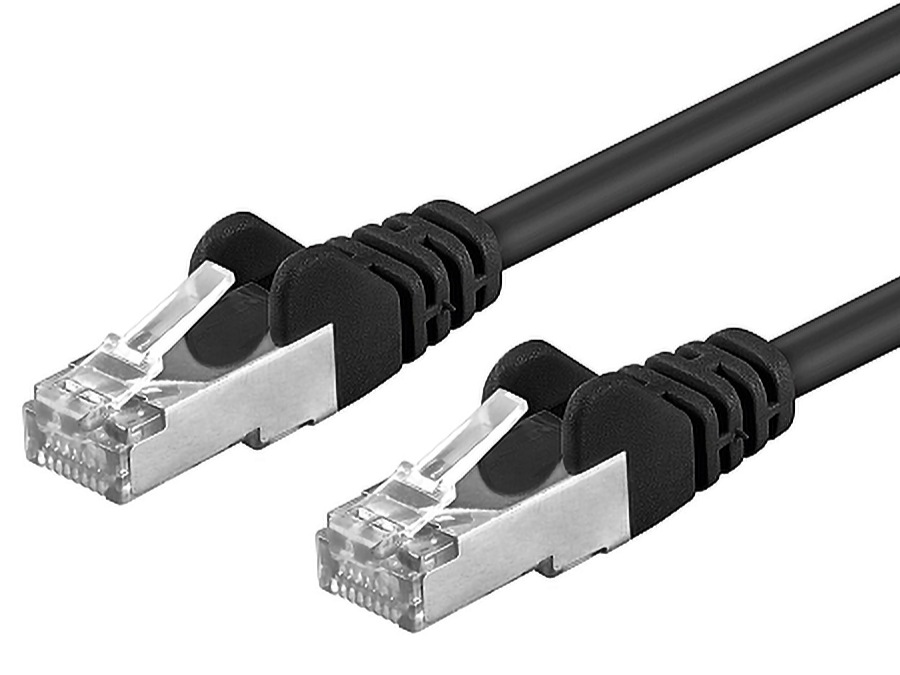 Premiumcord Patch kabel CAT6a S-FTP, RJ45-RJ45, AWG 26/7 10m černá