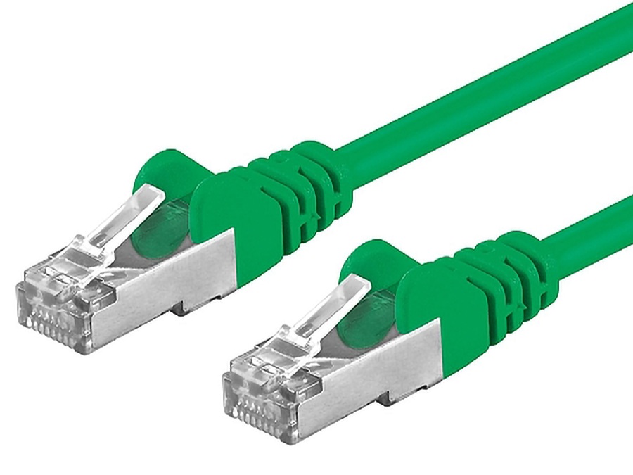 Premiumcord Patch kabel CAT6a S-FTP, RJ45-RJ45, AWG 26/7 7m zelený