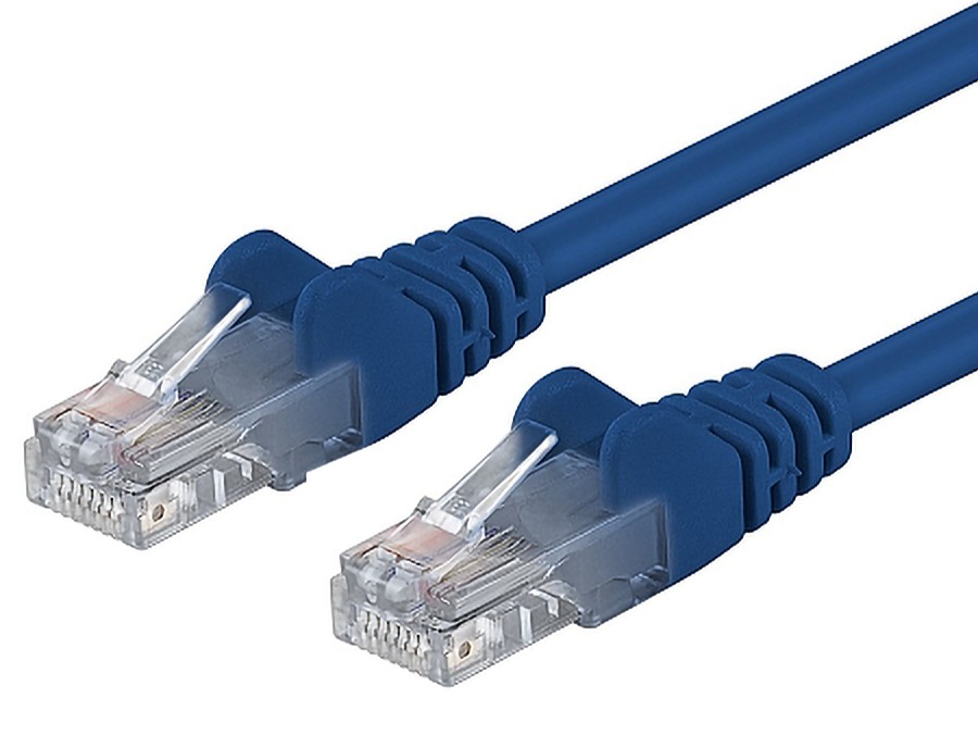 PremiumCord Patch kabel UTP RJ45-RJ45 CAT6 10m modrá