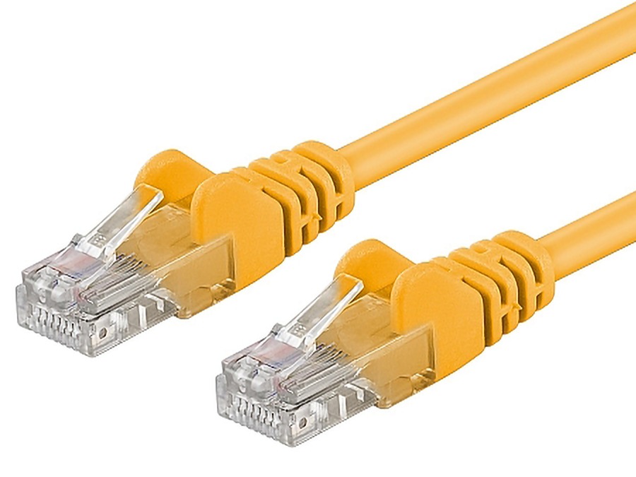 PremiumCord Patch kabel UTP RJ45-RJ45 CAT6 10m žlutá