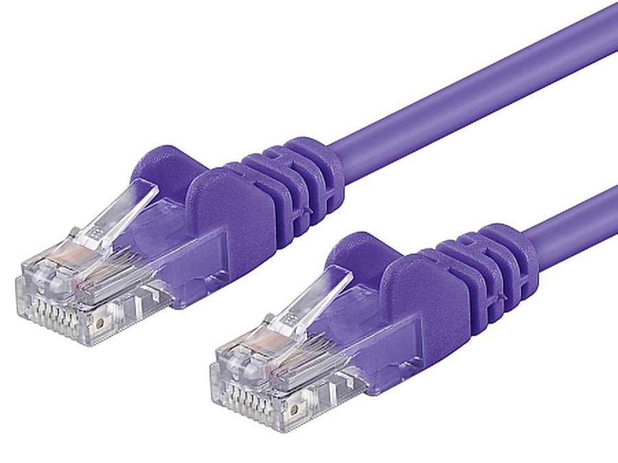 PremiumCord Patch kabel UTP RJ45-RJ45 CAT6 5m fialová
