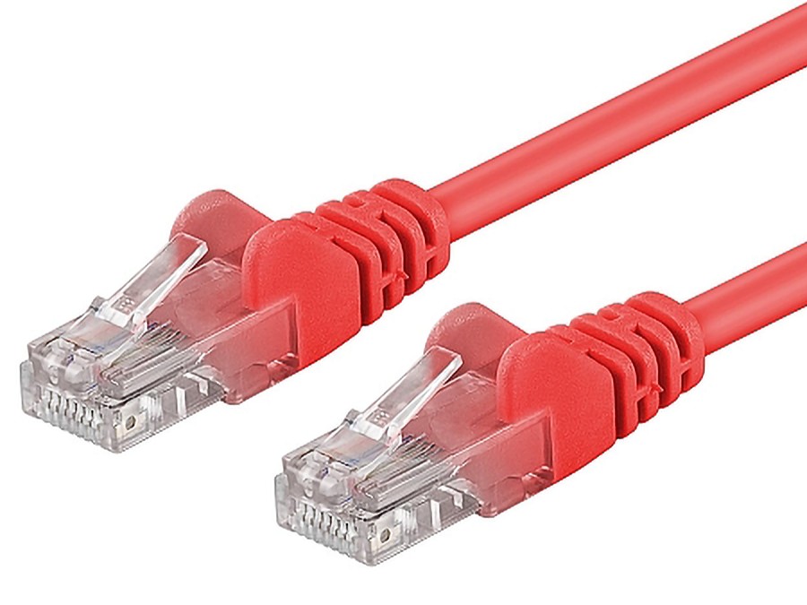PremiumCord Patch kabel UTP RJ45-RJ45 level 5e 0.25m červená