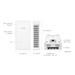 WiFi router TP-Link EAP775-Wall WiFi 7 BE9300., 1x 2,5GLAN s PoE-in, 1x 2,5GLAN, 3 GLAN, 2,4/5/6 GHz, Omáda SDN