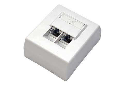 Zásuvka 2xRJ45 5e FTP 45°