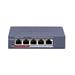 DS-3E0105P-E/M(C) Switch 4x 100TX PoE + 1x 100TX uplink, 45W, Super PoE