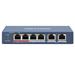 DS-3E0106HP-E switch 1x 100TX HI-PoE + 3x 100TX PoE; 2x 100TX uplink, 60W, Super PoE