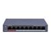 DS-3E0109P-E/M(C) Switch 8x 100TX PoE + 1x 100TX uplink, 80W, Super PoE