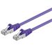 Premiumcord Patch kabel CAT6a S-FTP, RJ45-RJ45, AWG 26/7 2m fialová